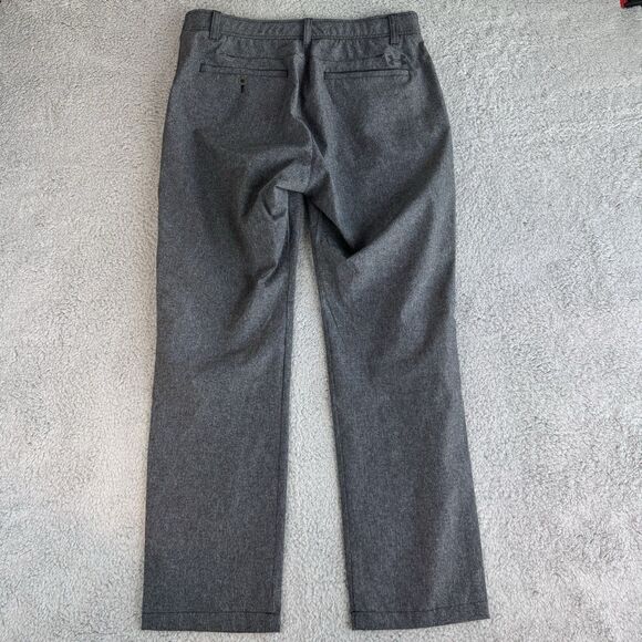 Under Armour Pants Mens 34x30 Grey‎ Golf Flat Front Casual Performance Showdown - Picture 8 of 11